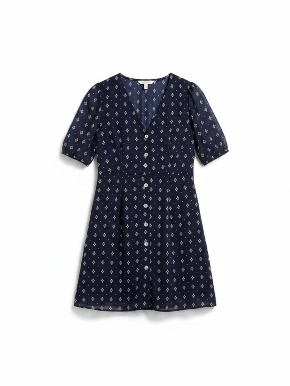 💙 Aritzia Wilfred "Cyprie" Geometric Print Button-Front Dress 💙